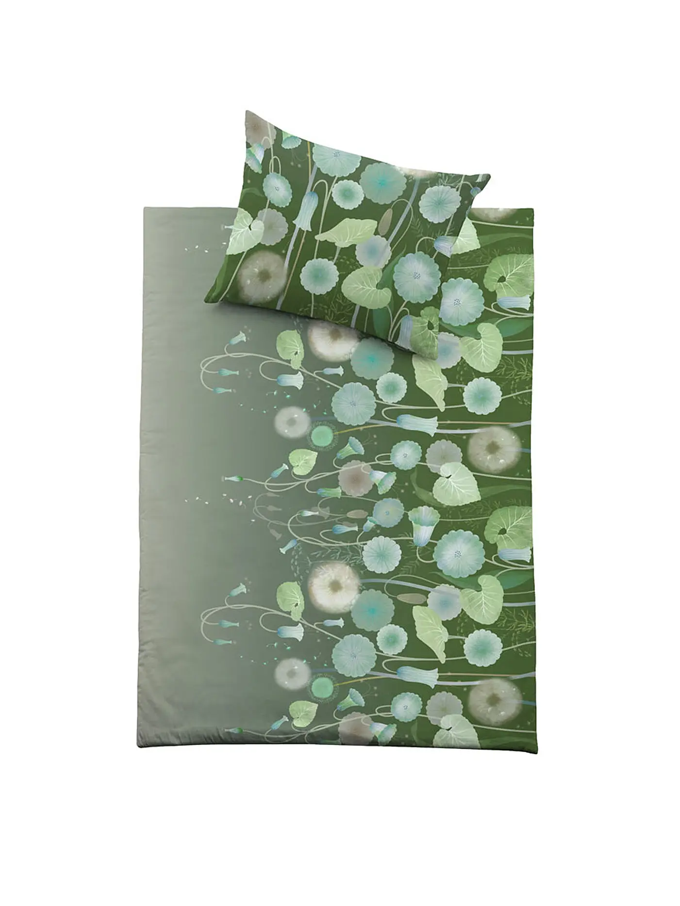 FUSSENEGGER | Premium Satin Bettwäsche 70x90cm/140x200cm Gruen | 